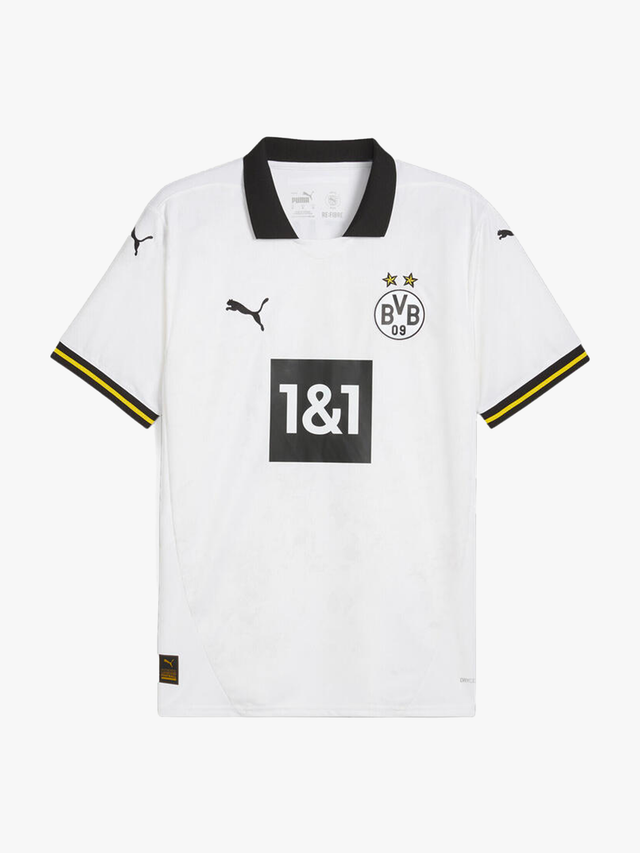 Maillot Third Borussia Dortmund 2024/2025 blanc, touches noires et jaunes, code promo DNZ - Maxikits